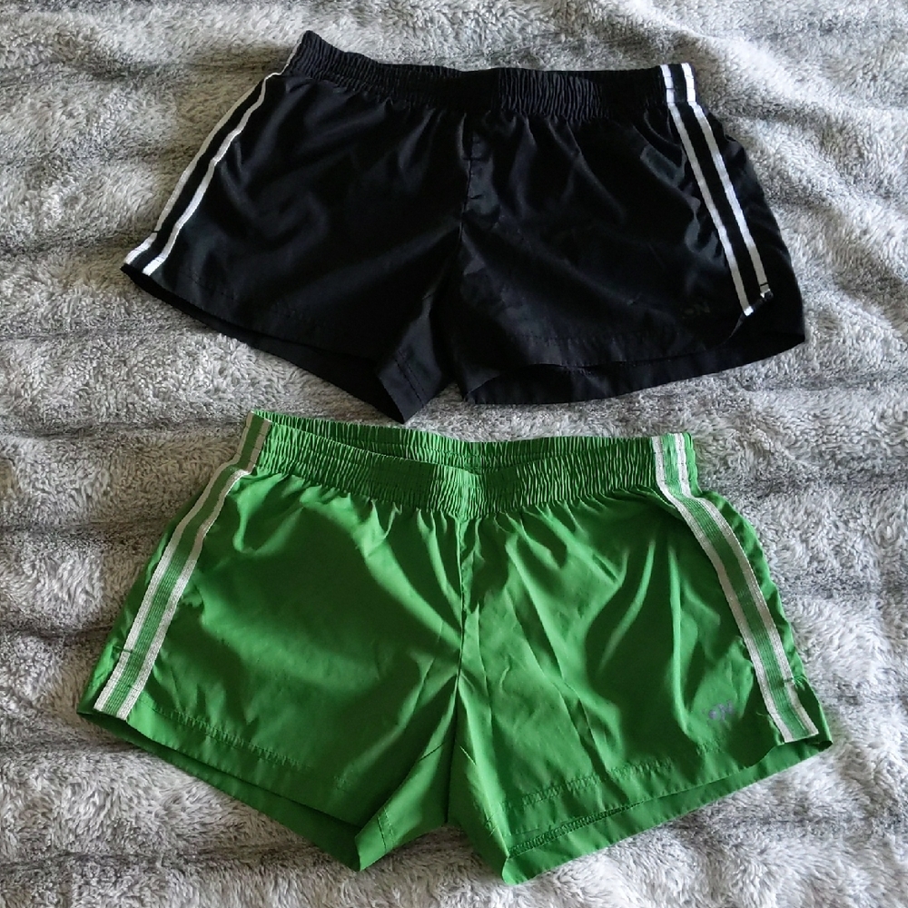 Green and Black Women's Shorts XS